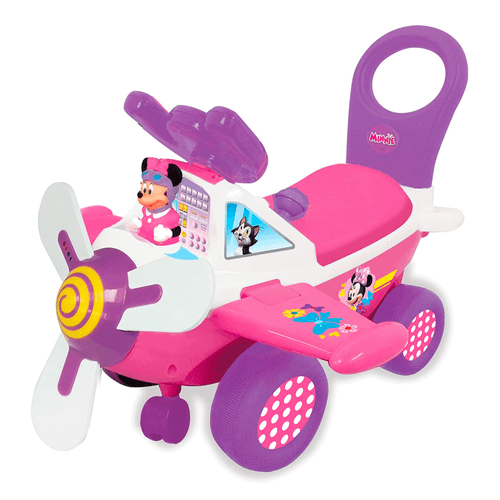Avión De Minnie Mouse De Kiddieland, marca Disney, montable para niñas