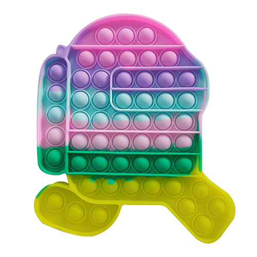 Pop It, juguete antiestrés de Among US, silicona flexible, burbujas para explotar que alivian el estrés y la ansiedad en adultos y niños