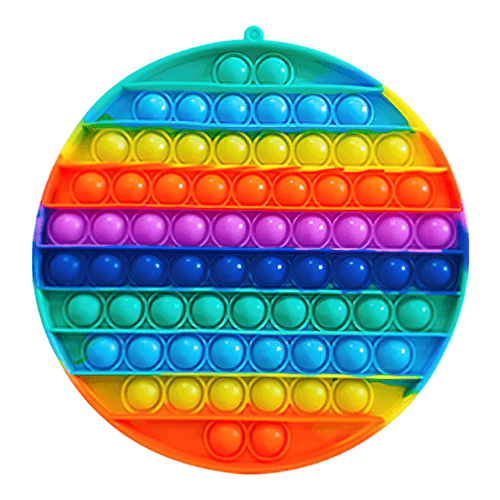 Pop It, juguete sensorial de círculo, silicona flexible, burbujas para explotar que alivian el estrés y la ansiedad en adultos y niños