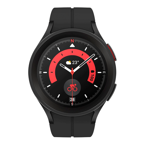 Reloj inteligente Galaxi Watch 5 Pro Titanium, Samsung, modelo para hacer deporte con sensores de movimiento y medidores de salud física