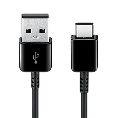 Cable USB tipo C marca Samsung, color negro, transferencia de datos y carga rapida