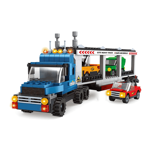 Lego de Camión constructor, juego didáctico para niños de 4 años en adelante, con piezas multicolores de plástico