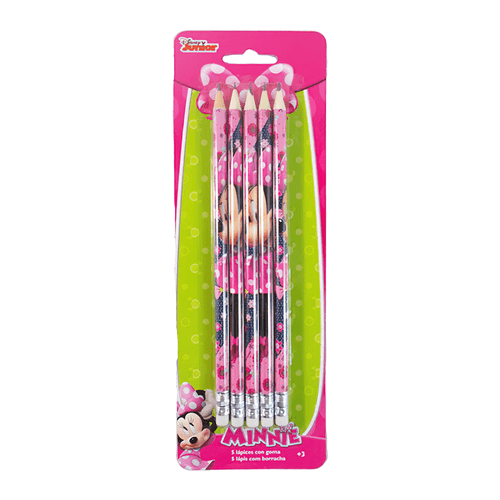 Set escolar Disney lápiz escolar Mickey- Minnie set 5 unidades de lápices para escritura y dibujos