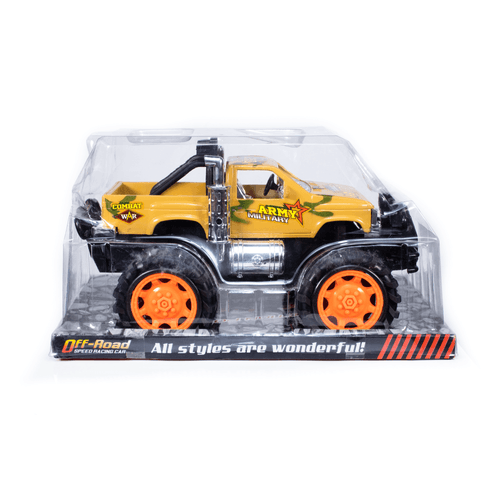 Jeep de juguete para niños Off Road, carro todoterreno con control remoto y entradas MP3 y USB, color amarillo