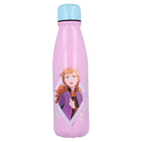 Botella de agua de Frozen II, Disney, termo de aluminio color rosado con capacidad de 600 ml