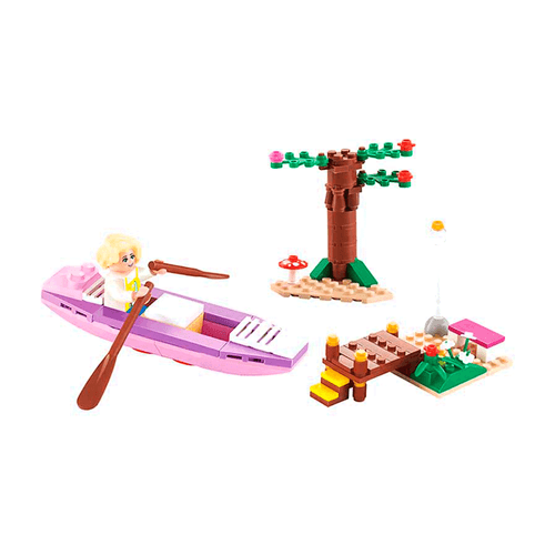 Lego armable, paseo por el río, marca Yayo Toys, juego didáctico para niños de 3 años en adelante, con 100 piezas