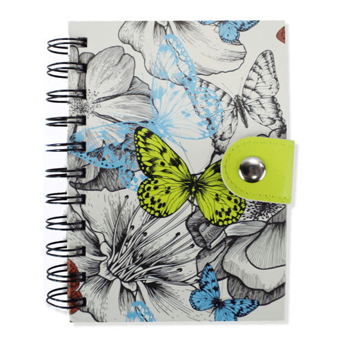 Libreta cuaderno Espiral Mariposas con flores Marca Pointer