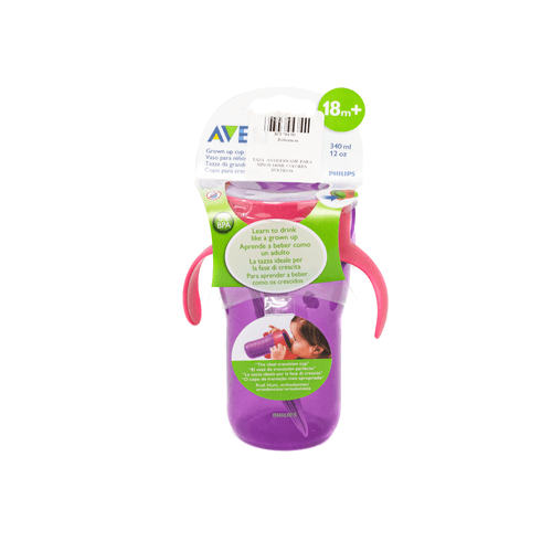 Taza antiderrame para niños, marca Philips Avent, activación mediante los labios, de plástico color morado
