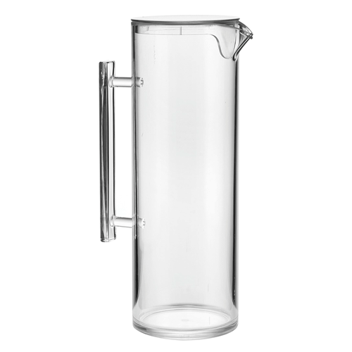 Jarra con tapa y asa marca Guzzini, de plástico, 1.7 L, transparente, color elegante y moderno