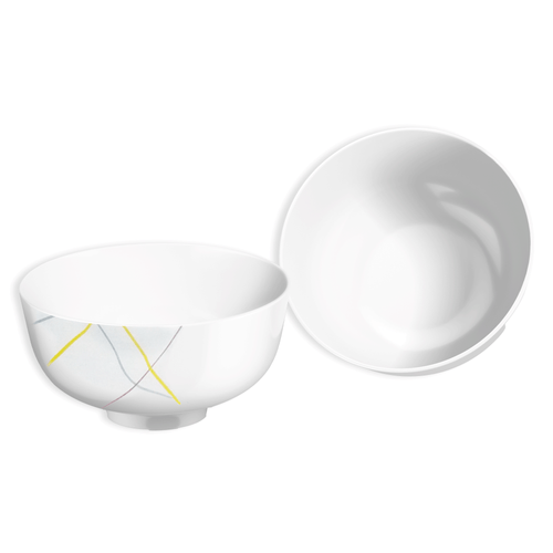 Set de 3 platos hondos, marca Privat, 100% melamina blanca de 20 cm de circular