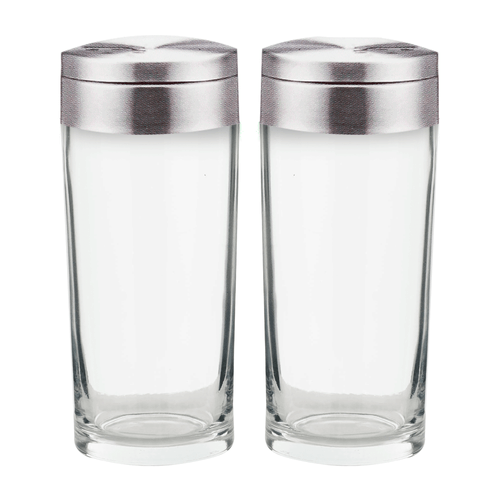 Frascos para condimentos marca Pasabahce, 2 envases de vidrio con tapa metálica