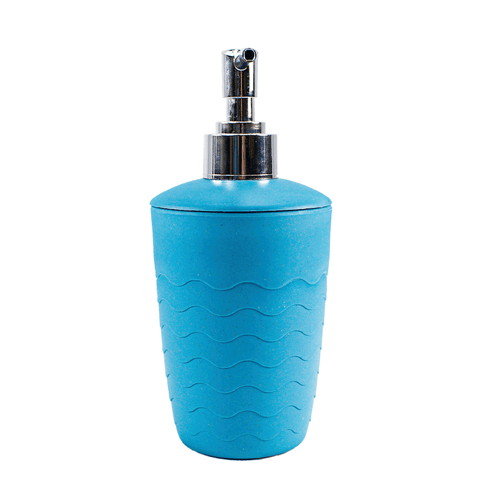 Dispensador para jabón líquido, de 350 ml color azul, modelo metálico