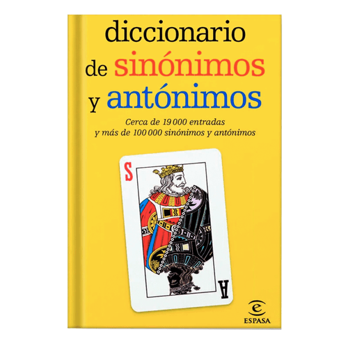 Diccionario escolar de sinónimos lengua española, editorial Espasa