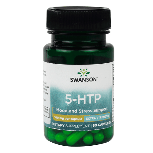 5-HTP, Swanson, 60 cápsulas, suplemento a base de frijoles de griffonia para el bienestar mental y emocional de los adultos
