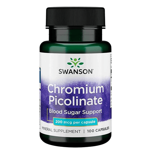 Ghromium Picolinate, Swanson, suplemento natural, control de metabolismo y peso,200 mg, 100 tabletas