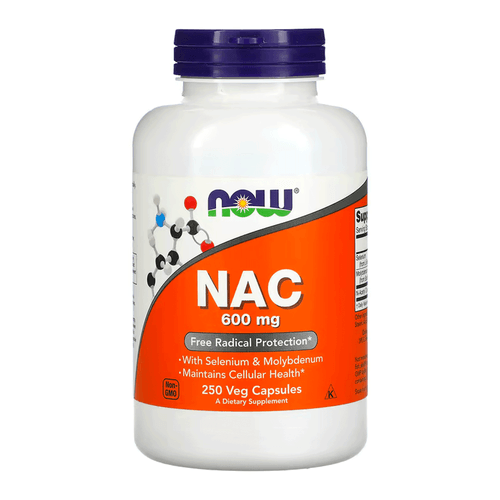 Mutivinamina N-Acetilcisteina NAC 600 mg de 250 cápsulas marca Now