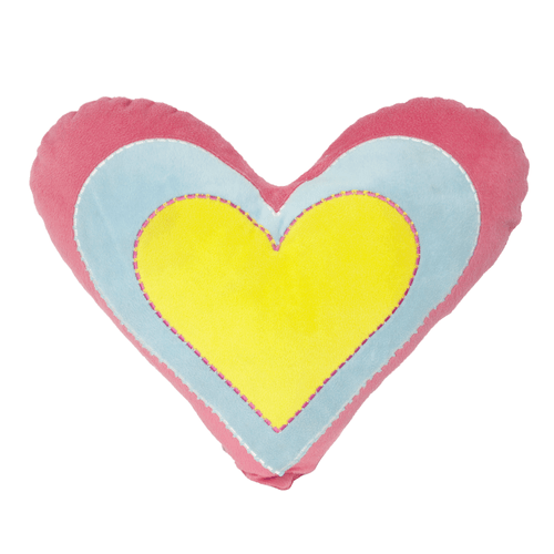 Cojín de corazón, marca Home Living Kids, almohada de poliéster 100% hipo-alergénico, 39x36 cm, tricolor