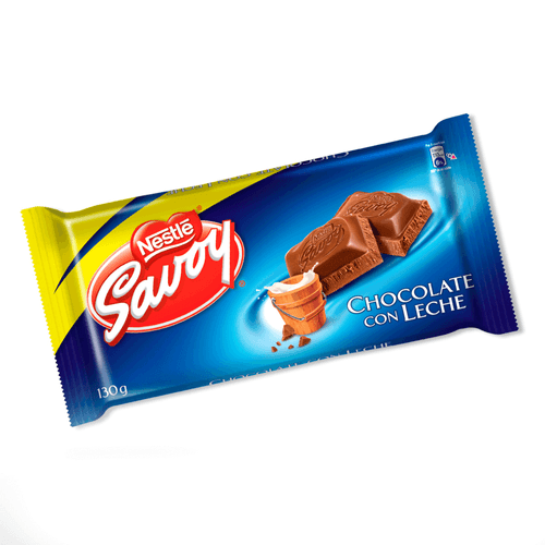 Chocolate con leche Savoy 130 Gr con sabor 100% original