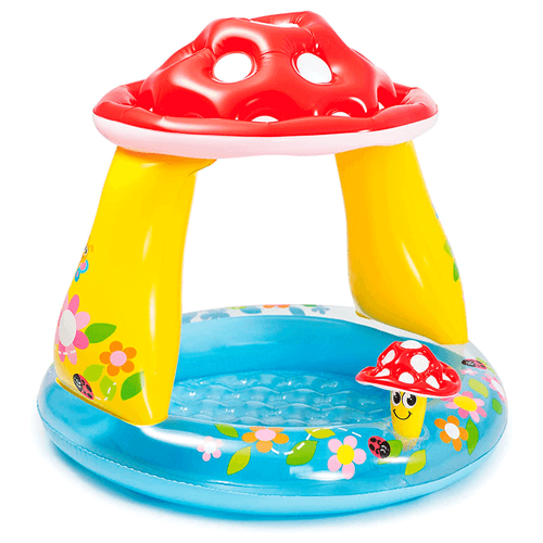 Piscina Intex con techo hongo inflable para bebes y niños juguete