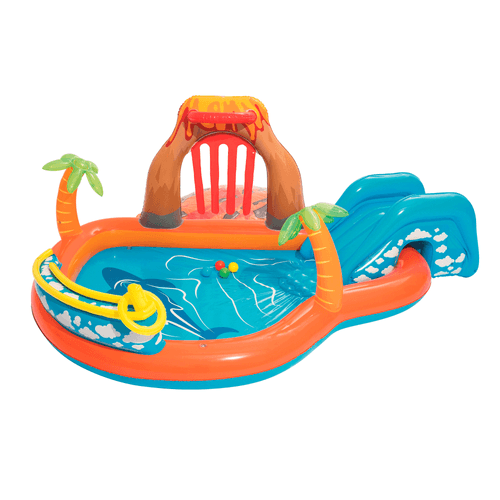 Piscina Lava Lagoon Play Center, marca Bestway, 273 L, modelo de gran capacidad, hecha de PVC para niños