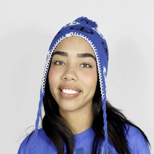 Gorro peruano con pompón para dama y estampado, 100% tejido suave, talla única, modelo casual