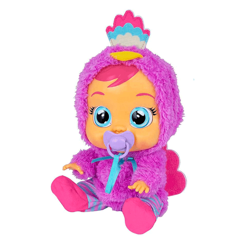 Muñeca Cry Babies Doll - Lizzie, muñeca bebe llorona con accesorios y sonidos reales, para niñas mayores de 1 años.