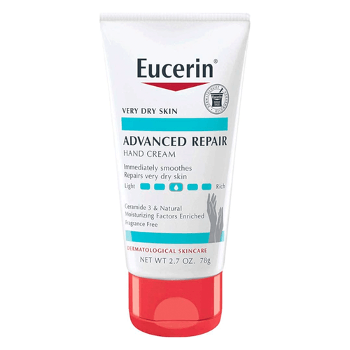 Eucerin, crema para manos de reparación avanzada, sin fragancia, 78 g, para piel reseca