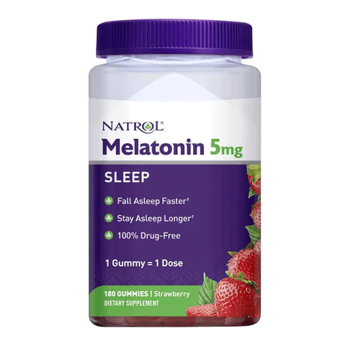 Melatonina, Natrol, 90 gomitas masticables, sabor a fresas, soporte para dormir, 100% libre de drogas