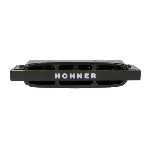 Armonica Hohner Pro Harp, plástico negro con placas de acero inoxidable y aluminio, 20 cañas