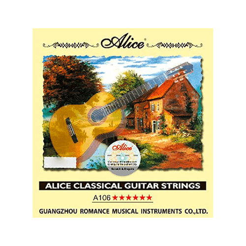 Cuerda de guitarra marca Alice modelo 5ta G clásica, 100% nailon, embobinado de cobre chapado