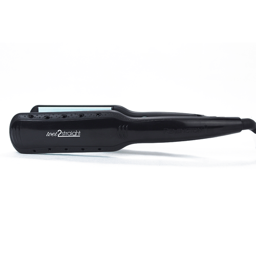 Plancha para el cabello Remington, Wet 2 Straight & Dry, gruesa, pantalla digital, cerámica + Titanium, 420ºC, 110V, negra