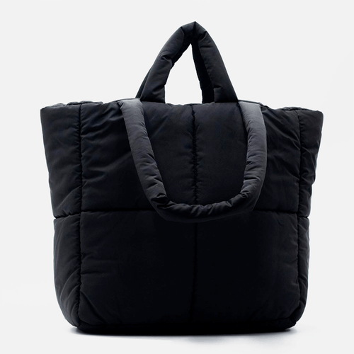 Cartera acolchada de doble asa, marca Balú, 100% Poliéster, elegante y cómoda, para dama
