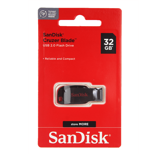 Pendrive Snadisk, USB 2.0, 32 GB de trasferencia rápida, modelo compacto de color negro