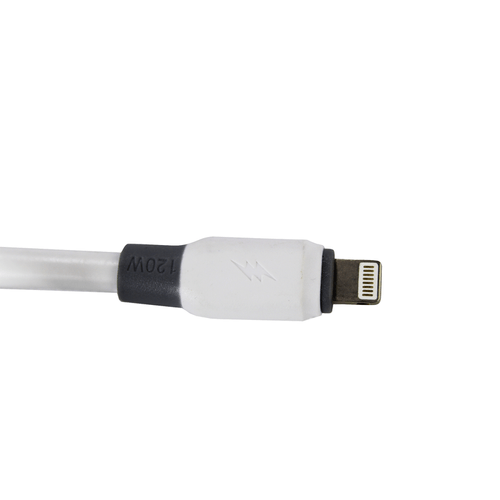 Cable USB tipo C marca Super Cable, 6A, 120W, 1 metro, color blanco, transferencia de datos y carga rápida