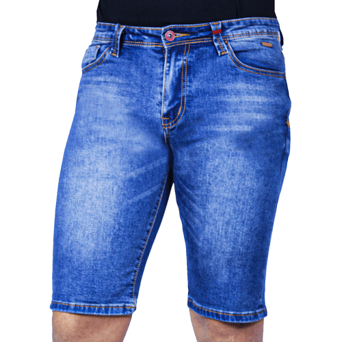 Bermuda de jeans, marca Versani, coleccion Denin Division, modelo casual de caballero, 100% algodón, color azul