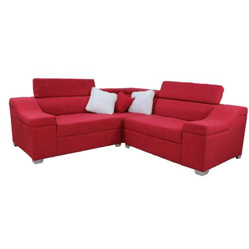 Sofá modular modelo David sin diván, marca Muebles y Estilo Paola, modelo de madera tapizada color roja