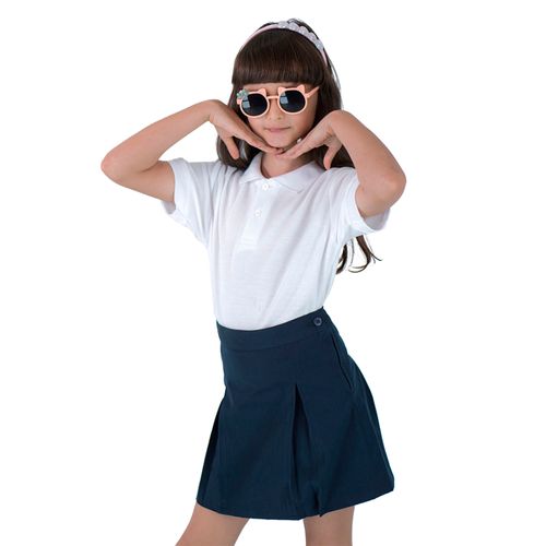 Chemise escolar Macu School, oferta exclusiva en uniforme escolares, modelo unisex, 100% algodón, color blanca
