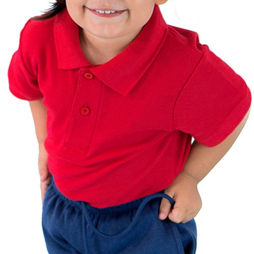 Chemise escolar Macu School, oferta exclusiva en uniforme escolares, modelo unisex, 100% algodón, color rojo
